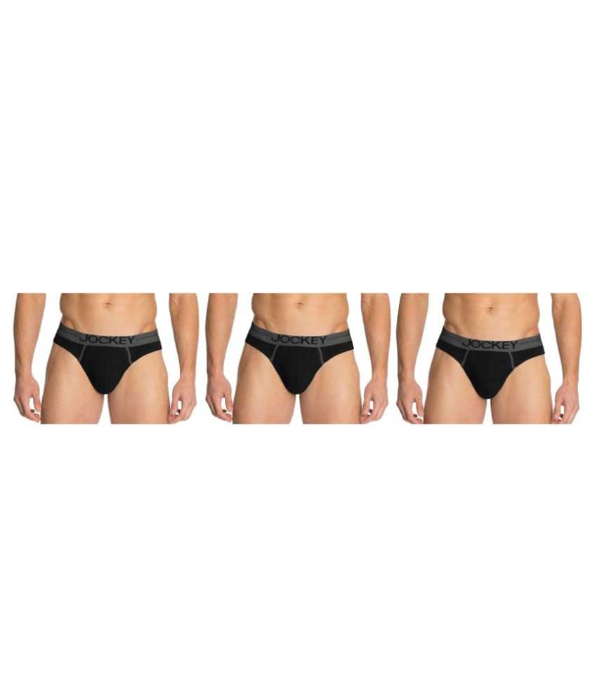 Jockey Black Brief Pack of 3 Jockey Black Brief Pack of 3