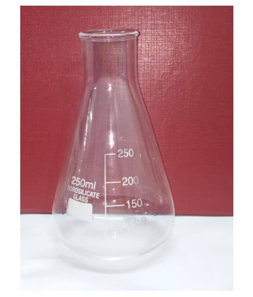 Borosilicate Glass Narrow Mouth Conical Flask  250ML