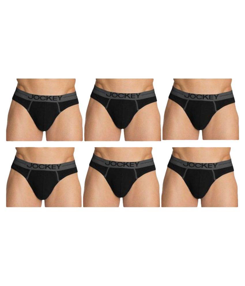 Jockey Black Brief Pack of 6 Jockey Black Brief Pack of 6