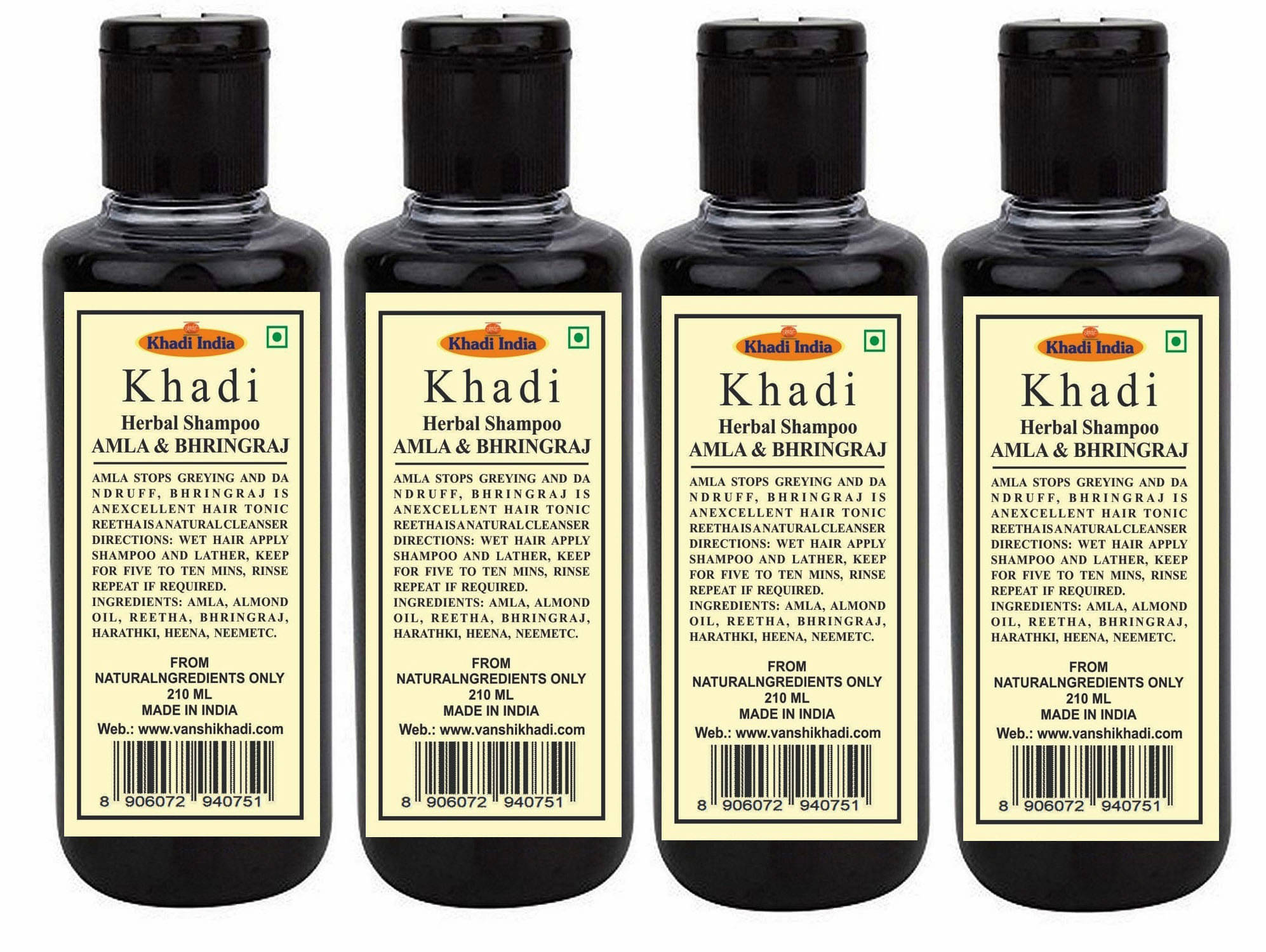     			Khadi Herbal Amla & Bhringraj Shampoo 840 mL Pack of 4