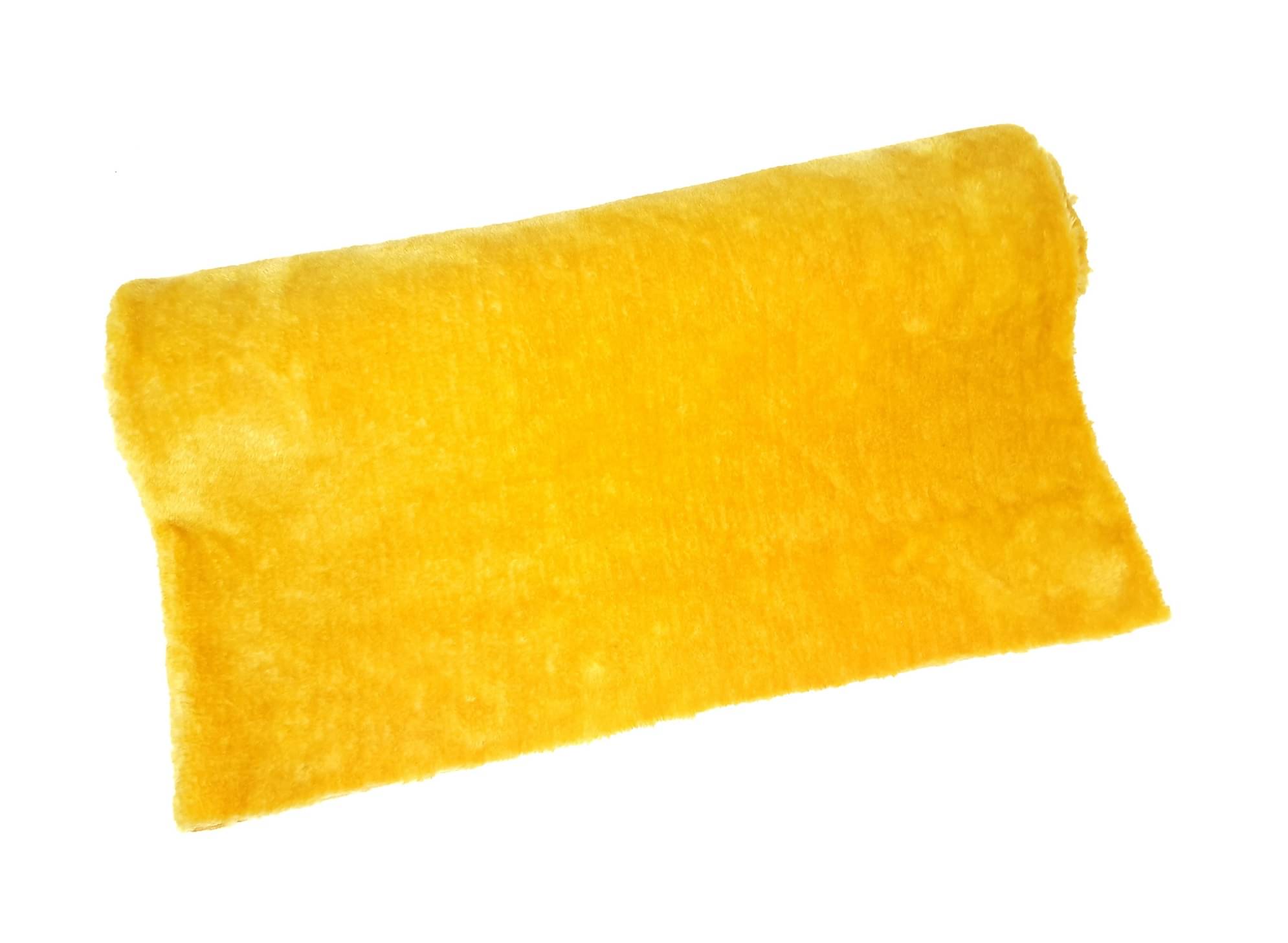    			Carpet Fur Cloth Color Yellow, Size 38" x 34", 5 mm Hair Length Used for Dresses, Soft Toys Making, Jackets Etc