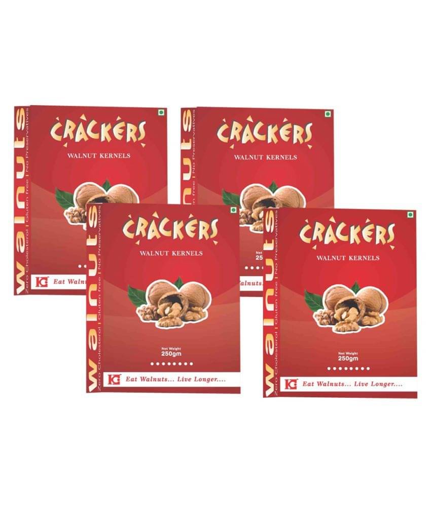 GO Crackers Kashmiri Brown Walnuts (Akhrot) Giri - 1 Kg (250gm x 4) GO Crackers Kashmiri Brown Walnuts (Akhrot) Giri - 1 Kg (250gm x 4)
