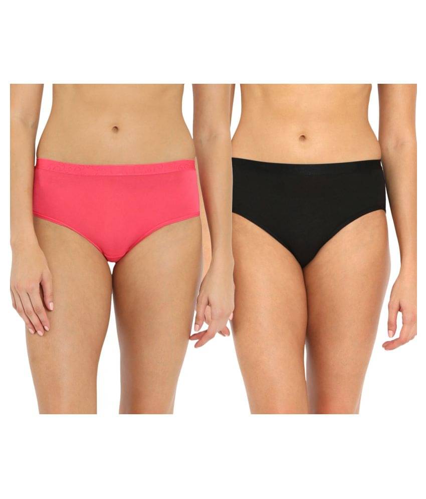     			Jockey - Multicolor Cotton Blend Solid Women's Hipster ( Pack of 2 )