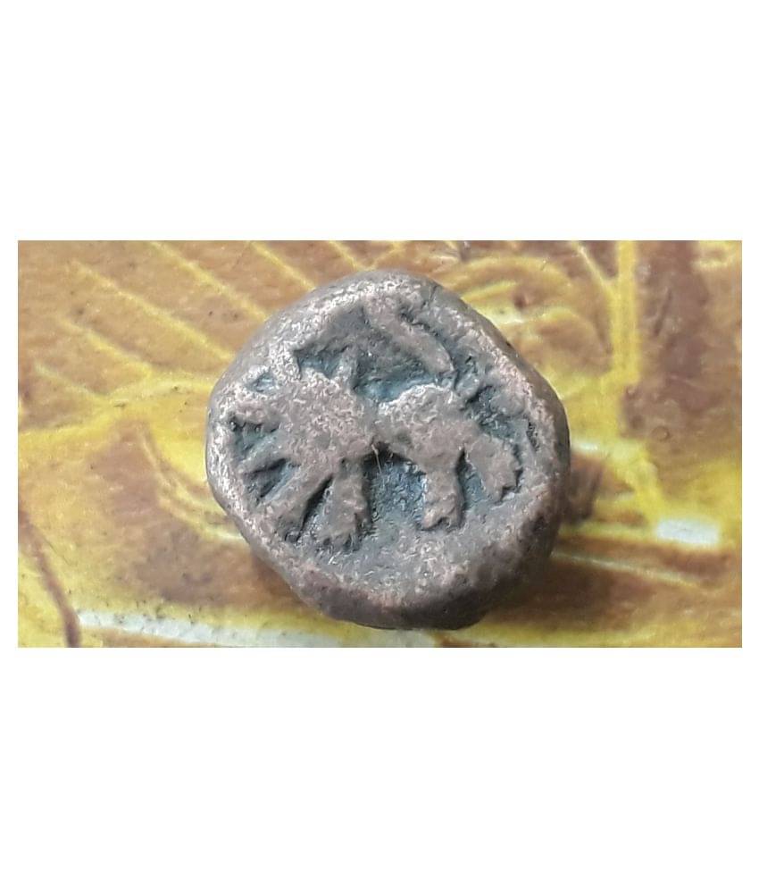     			1834-1868 - 1 P - Elichpur Hyderabad Feudatory - TIGER -  PRINCELY STATE RARE COPPER  - WT. 11.15 GRAMS