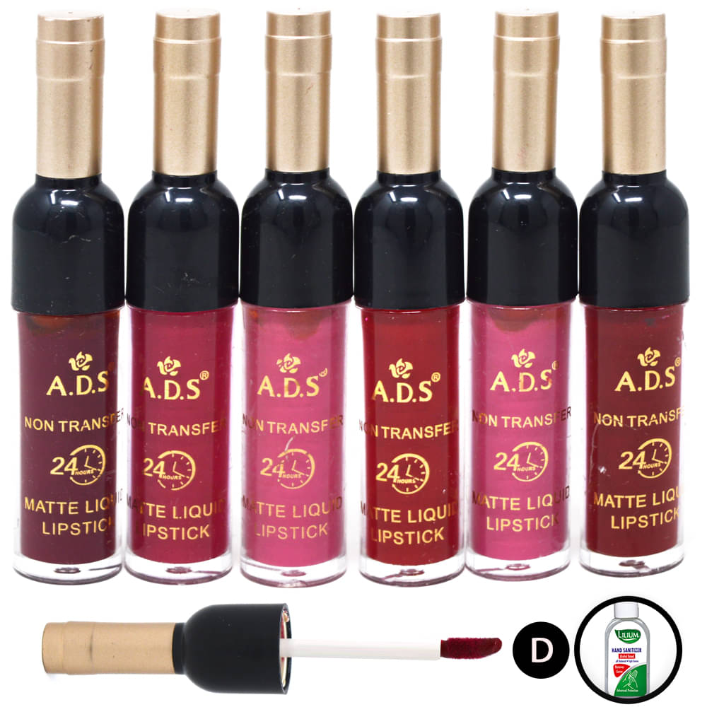 ADS Lips4u Matte Lipgloss(A01807D) Lip Gloss Liquid & Hand Cleanser Multi 5 mL ADS Lips4u Matte Lipgloss(A01807D) Lip Gloss Liquid & Hand Cleanser Multi 5 mL
