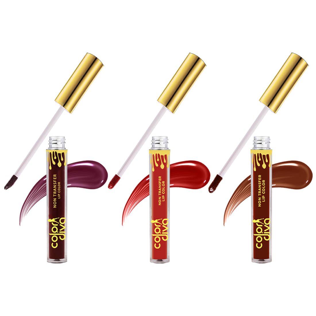 Color Diva Non Transfer Matte Liquid Lipstick LL501-101-102-104 Multi 6 mL