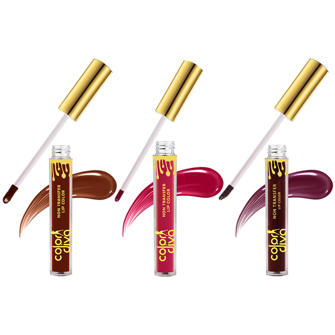     			Color Diva Non Transfer Matte Liquid Lipstick LL501-101-104-105 Multi 6 mL