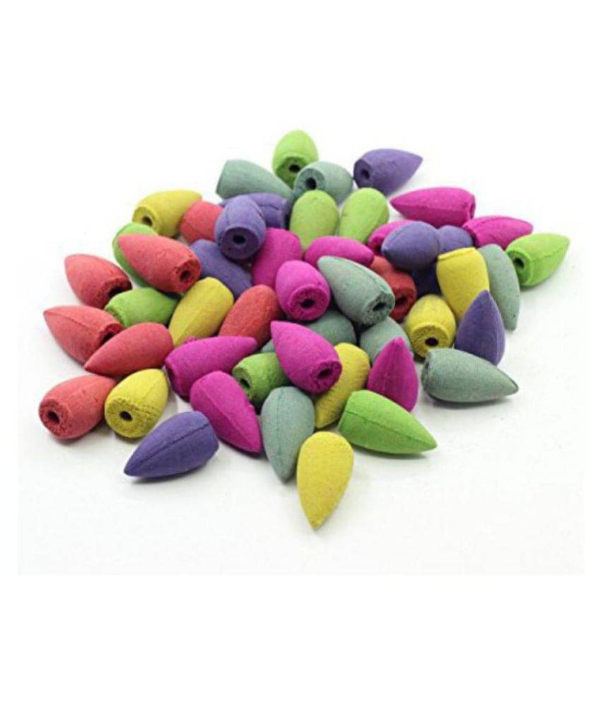     			FSN Multicolour Wood Monk Buddha Smoke Backflow - Pack of 1