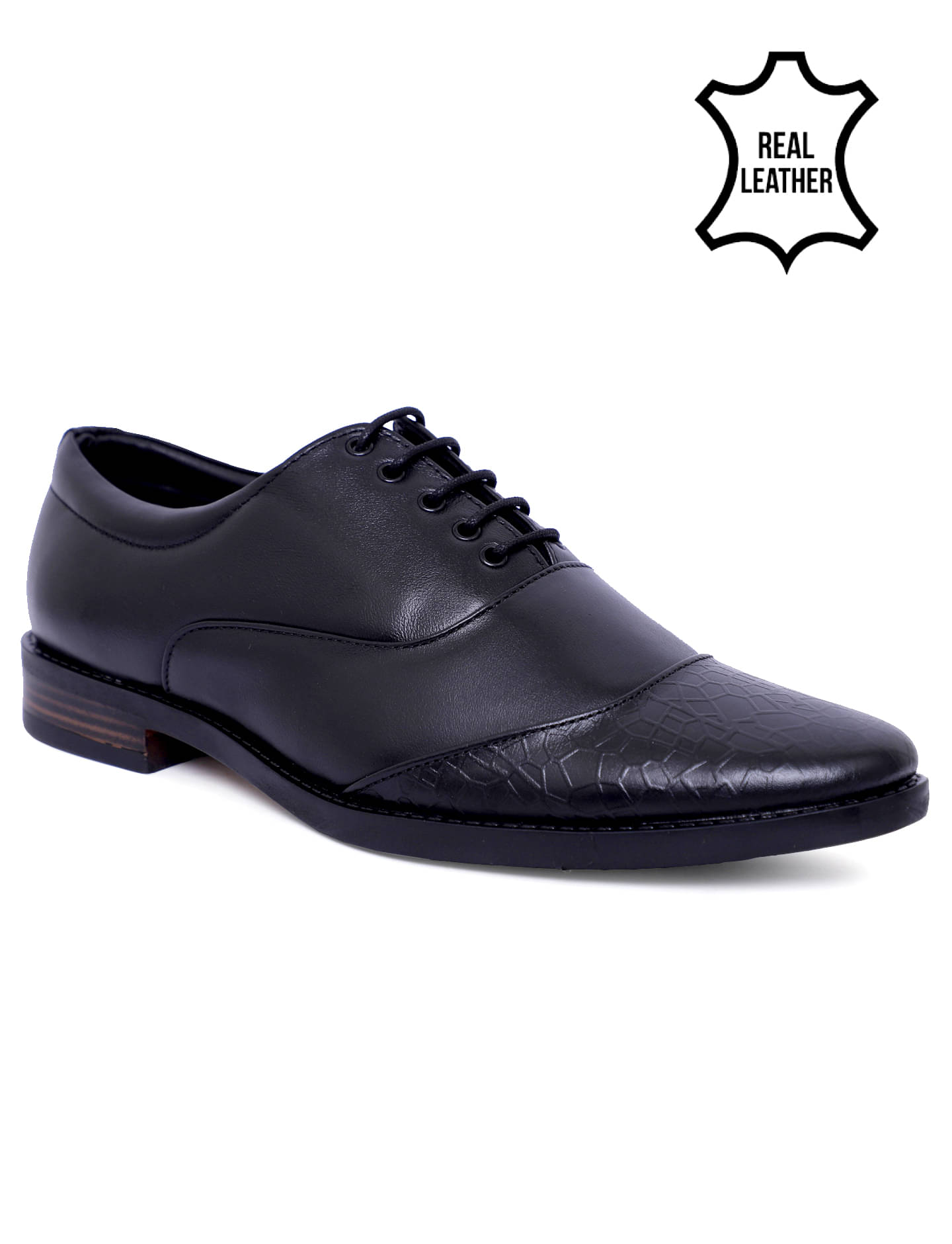     			Fashion Victim Derby Genuine Leather Black Formal Shoes
