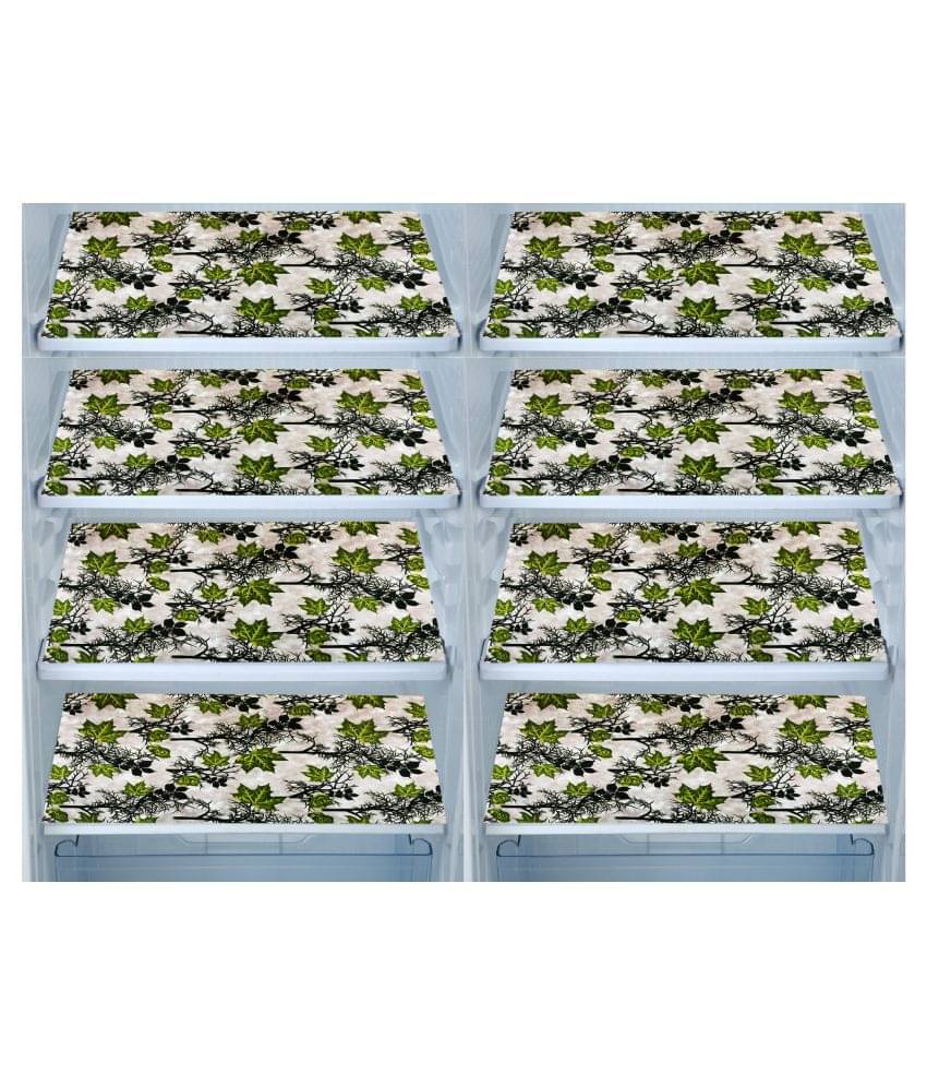 E-Retailer Set of 8 PVC Green Fridge Mats E-Retailer Set of 8 PVC Green Fridge Mats