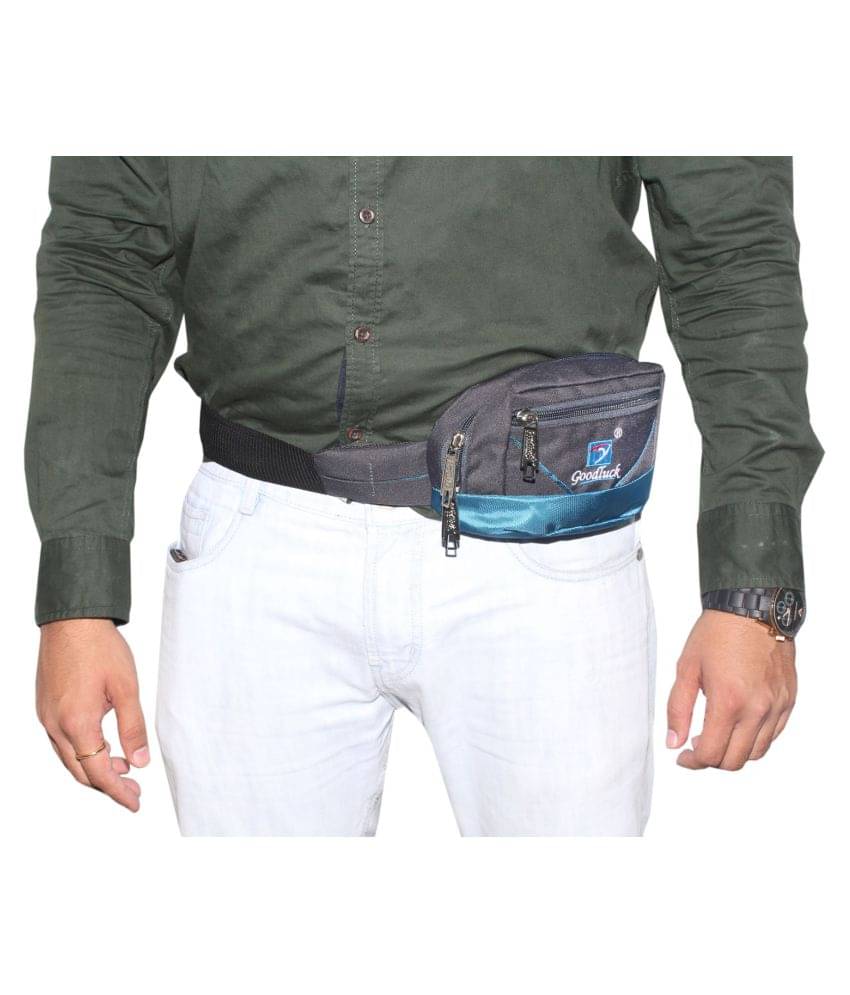     			Goodluck Polyester Grey Pouch