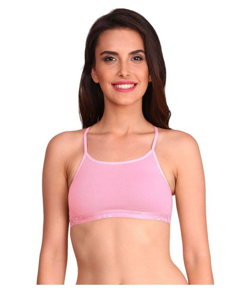     			Jockey Cotton Lycra Cami bra - Pink
