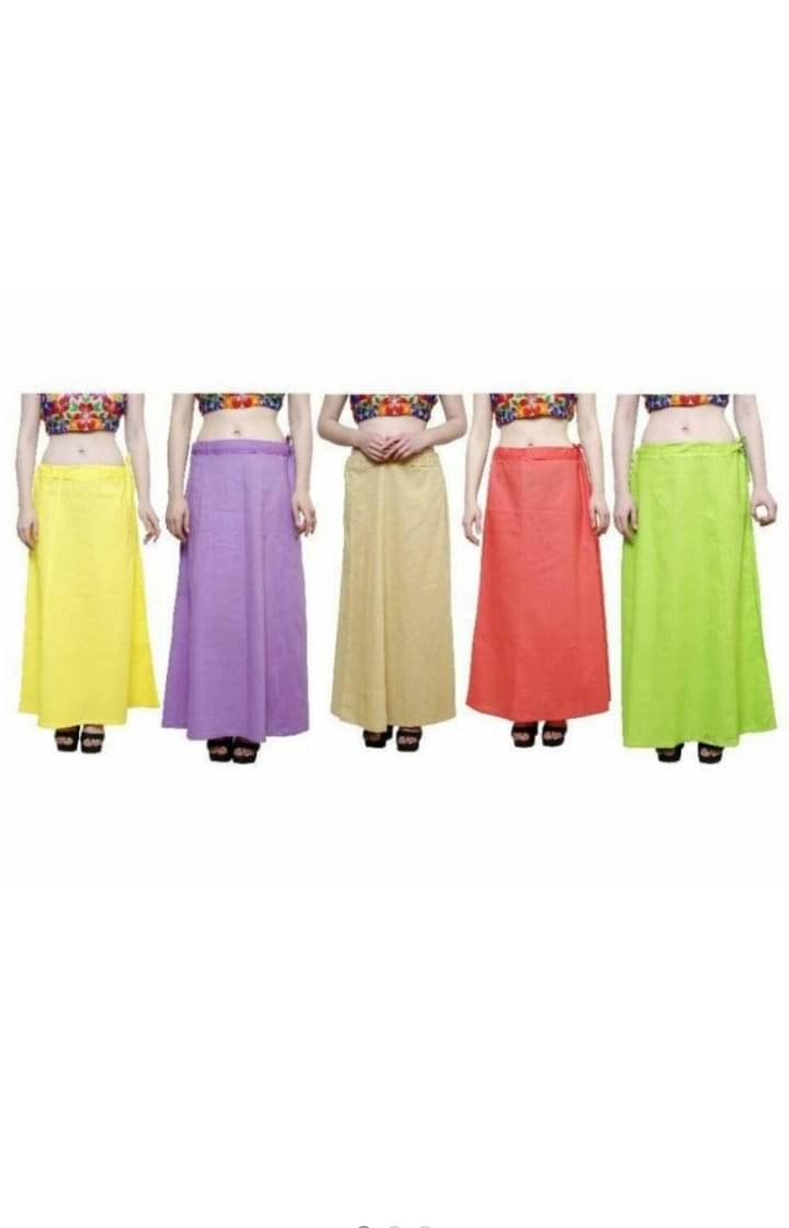     			Perfect cloth store Multicoloured Cotton Petticoat - Pack of 5