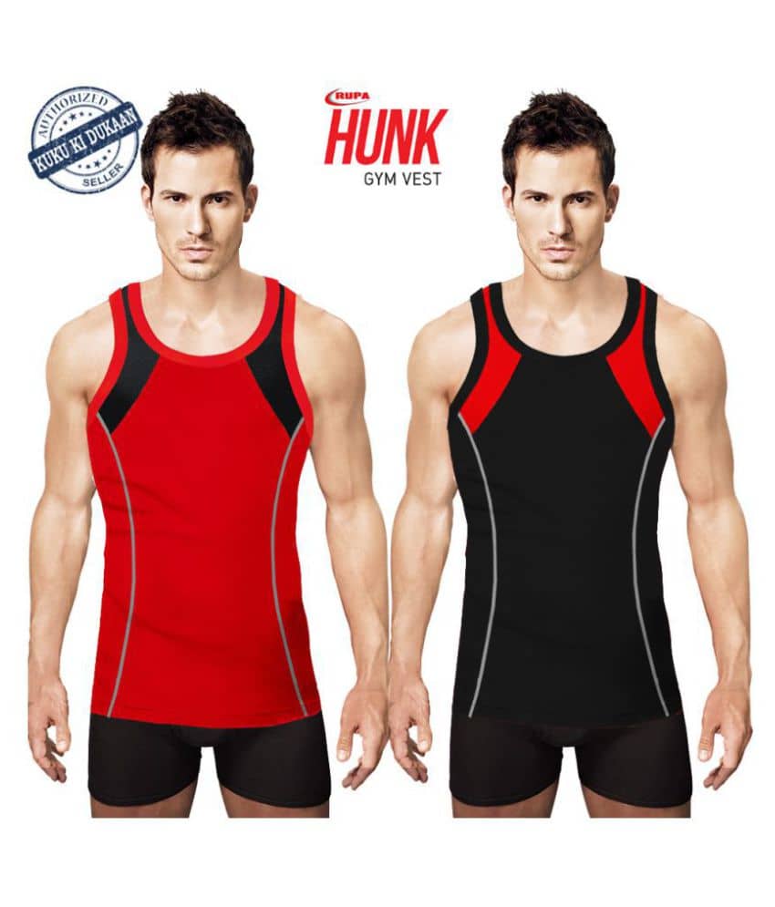 Rupa Hunk Multi Sleeveless Vests Pack of 2 - Nightwear & Loungewear | Buy online on ZillyBuy