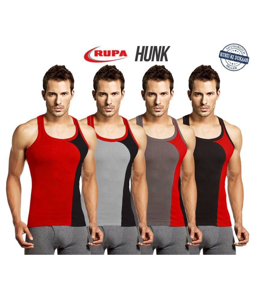 Rupa Multi Sleeveless Vests Pack of 4 Rupa Multi Sleeveless Vests Pack of 4
