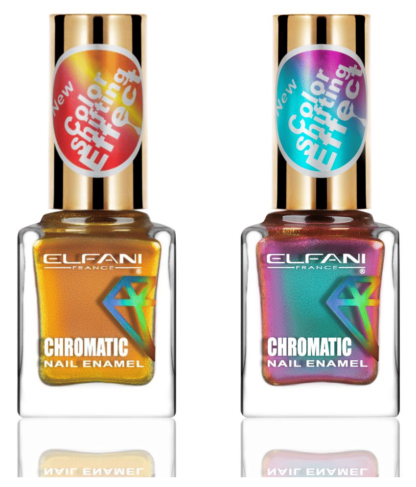     			Elfani Nail Polish Multi Multichrome Pack of 2 18 mL