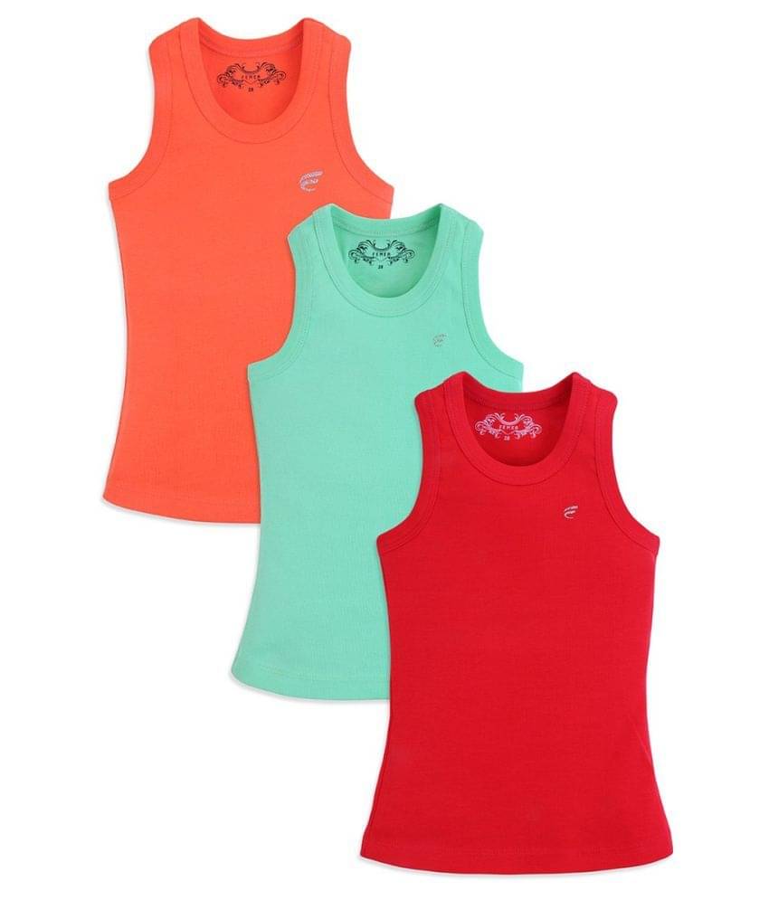    			Femea Vest For Girls Cotton (Multicolor, Pack of 3)