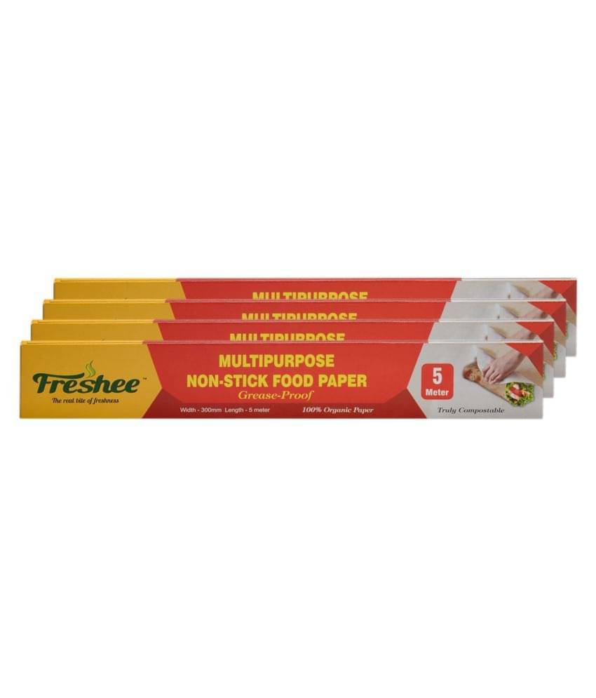    			Freshee 5 meter Food Paper Pack of 4, Grease Proof, Organic Paper