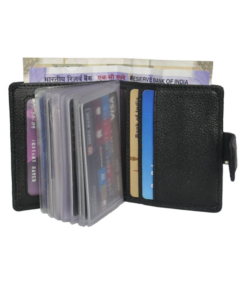     			RFID Protected Genuine Leather 18 Slots Card Holder