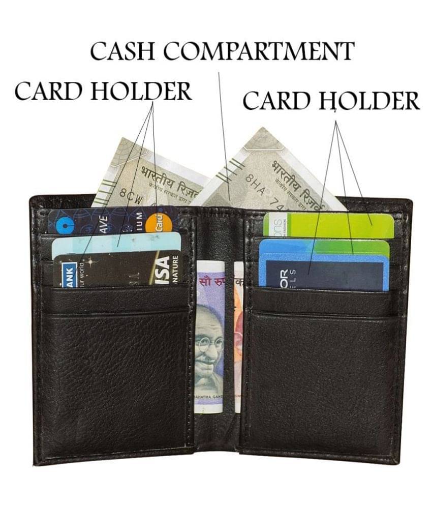     			STYLE SHOES Leather Black Atm, Visiting , Credit Card Holder, Pan Card/ID Card Holder , Pocket wallet Genuine Accessory for Men and Women
