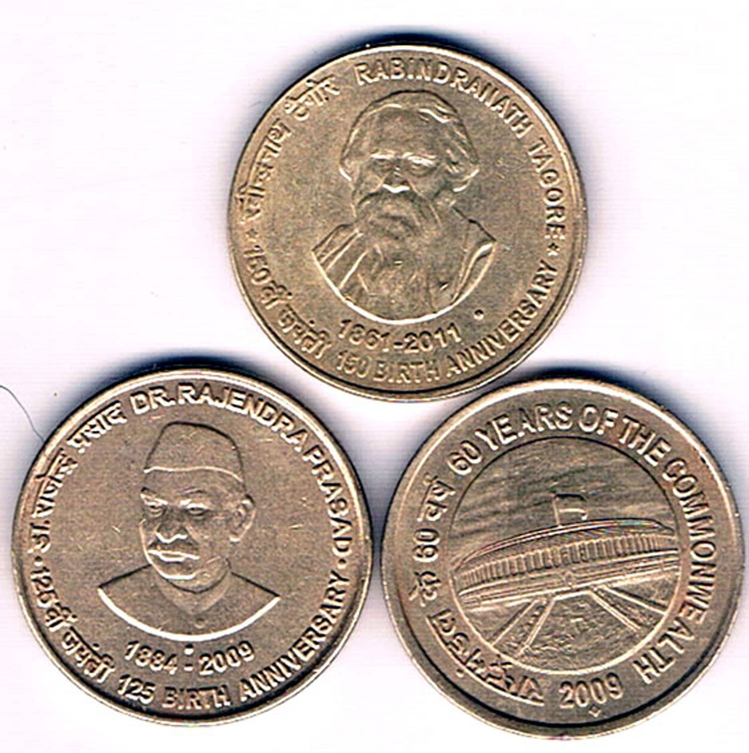     			5  /  FIVE  RS / RUPEE SUPER SALE 10  (3 COIN)  COMMEMORATIVE  COLLECTIBLE -  EXTRA FINE CONDITION SAME AS PICTURE