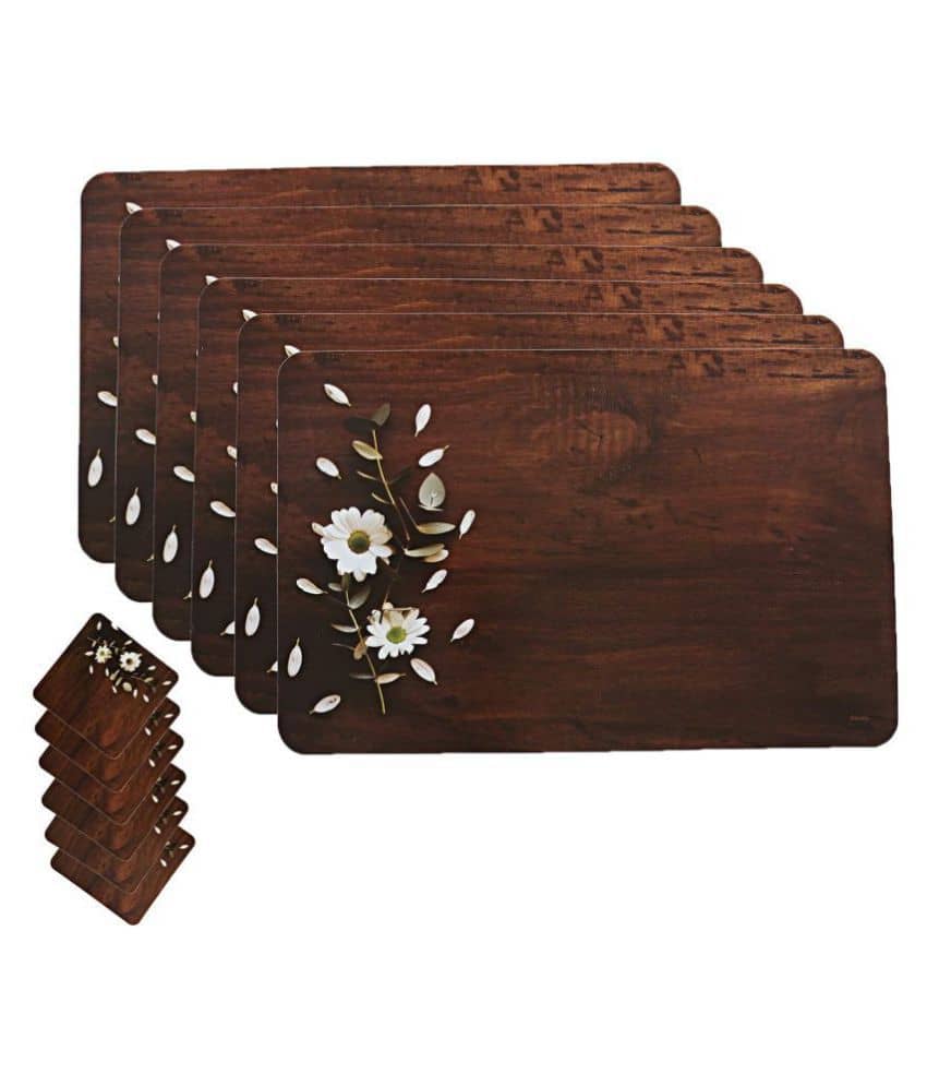CreadCraft Set of 6 PVC Table Mats