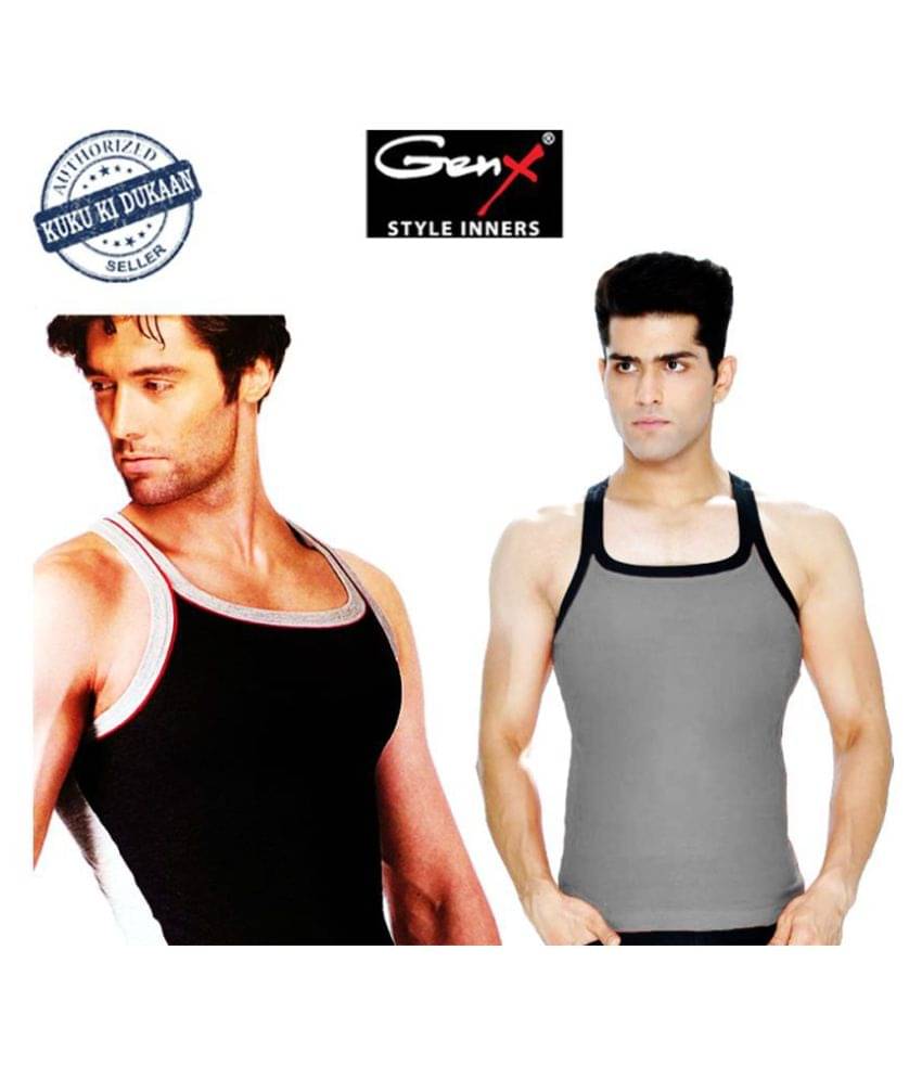 Genx Multi Sleeveless Vests Pack of 2 Genx Multi Sleeveless Vests Pack of 2