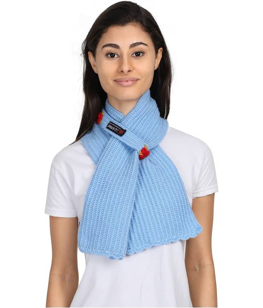 KC Store Women's Blue Handmade Woolen Muffler For Winters - Dupattas & Shawls | Buy online on ZillyBuy