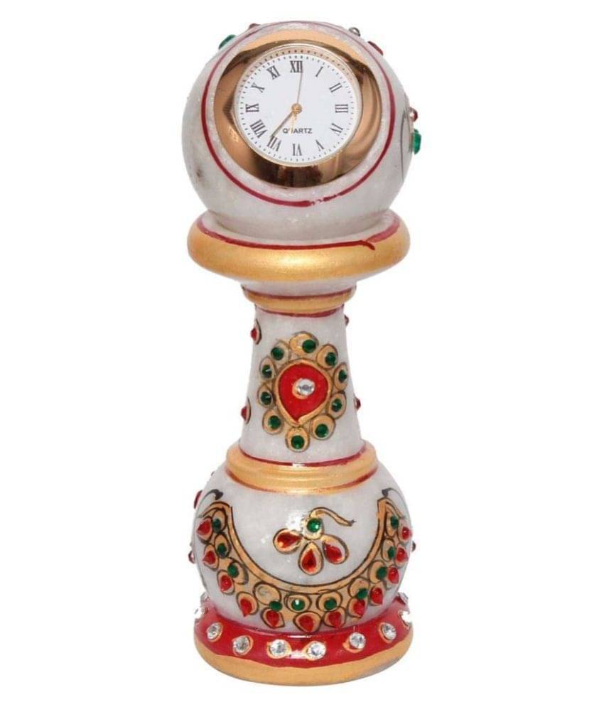     			ASHISH UNIQUETREND Analog Marble Table Clock - Pack of 1