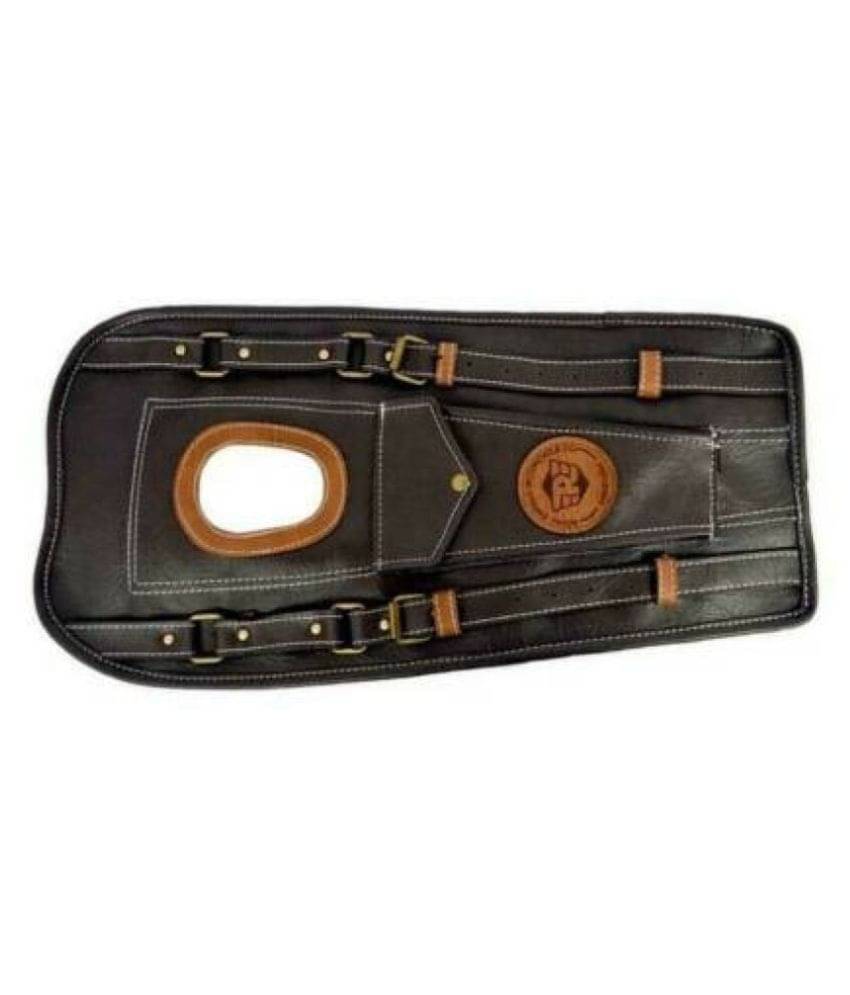     			PURE BIKING Petrol Tank Cover Black Strap  for Royal Enfield Classic 350/500