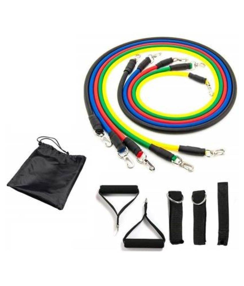 Unique Cartz Door Anchor, Handles, Legs, Ankle Straps for Training, Yoga, Pilates Resistance Tube (Yellow, Red, Blue, Green, Black) Unique Cartz Door Anchor, Handles, Legs, Ankle Straps for Training, Yoga, Pilates Resistance Tube (Yellow, Red, Blue, Green, Black)