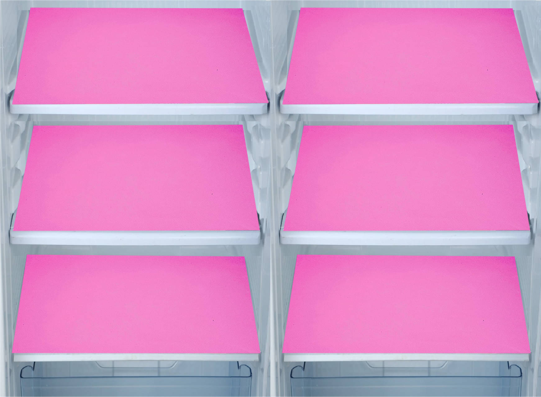     			E-Retailer Set of 6 PVC Pink Fridge Mats