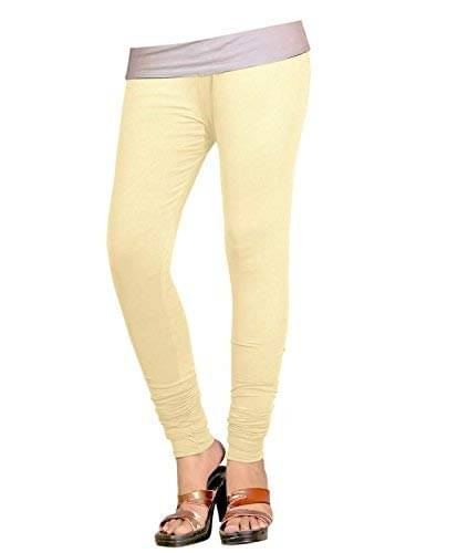     			TULSI CRAFTED WITH HEART Pack of 1 Cotton Women's Leggings ( Gold )