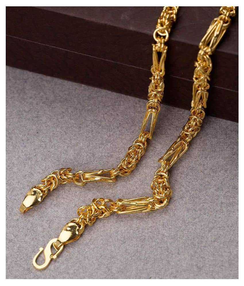 H M PRODUCT Gold Plated Chain ( Set of 1 )