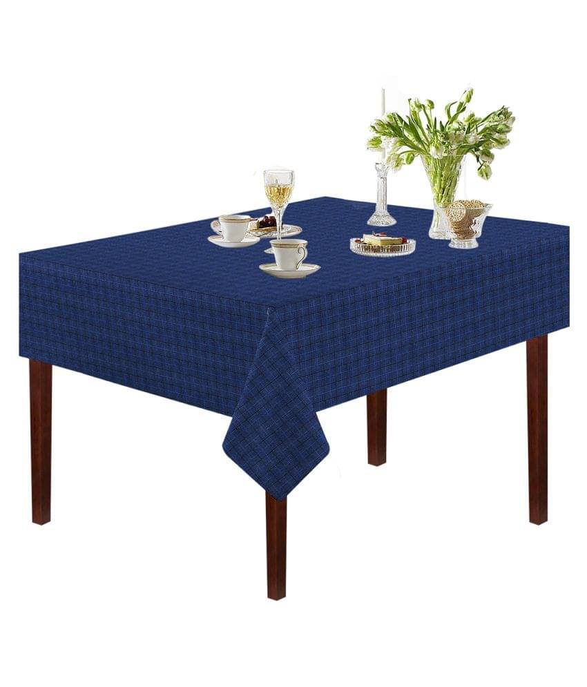 Oasis Hometex - Blue Cotton Table Cover (Pack of 1)     			Oasis Hometex - Blue Cotton Table Cover (Pack of 1)