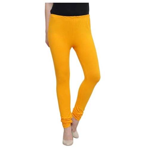     			TULSI CRAFTED WITH HEART - Yellow Lycra Women's Leggings ( Pack of 1 )