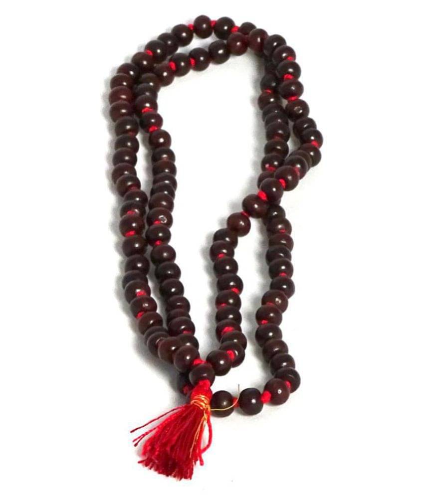     			DvR ClicK Red Sandalwood (laal Chandan) Prayer / Jap Mala Of 108+1 Beads