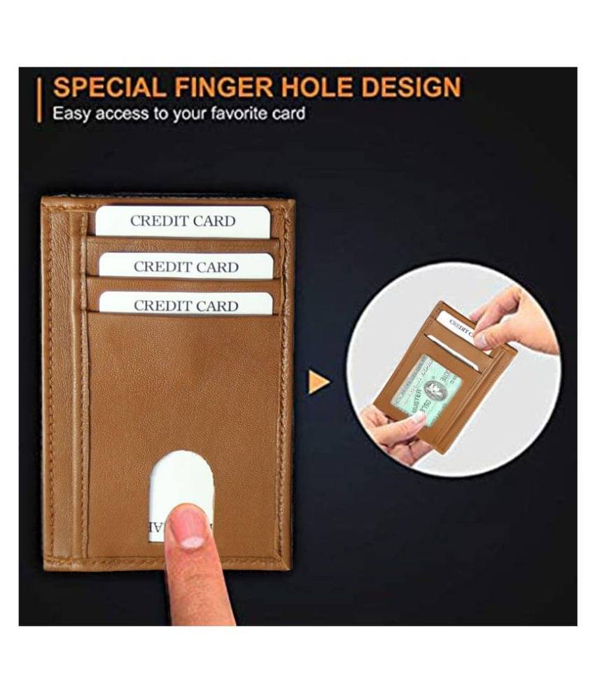     			STYLE SHOES Leather Khaki Fashion Short Wallet