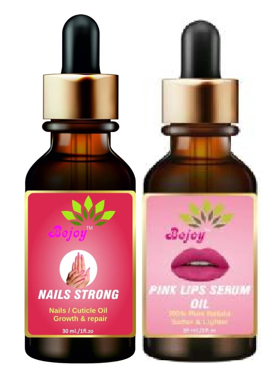     			BEJOY Pink Lip Serum & Nail Strong Oil Facial Kit 60 mL Pack of 2