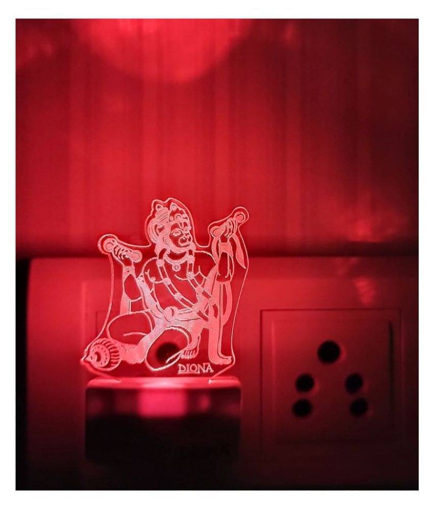 DIONA Night Lamp Hanuman Bajan Maruti Bajarangbali LED Bedroom, Mandir DIONA Night Lamp Hanuman Bajan Maruti Bajarangbali LED Bedroom, Mandir