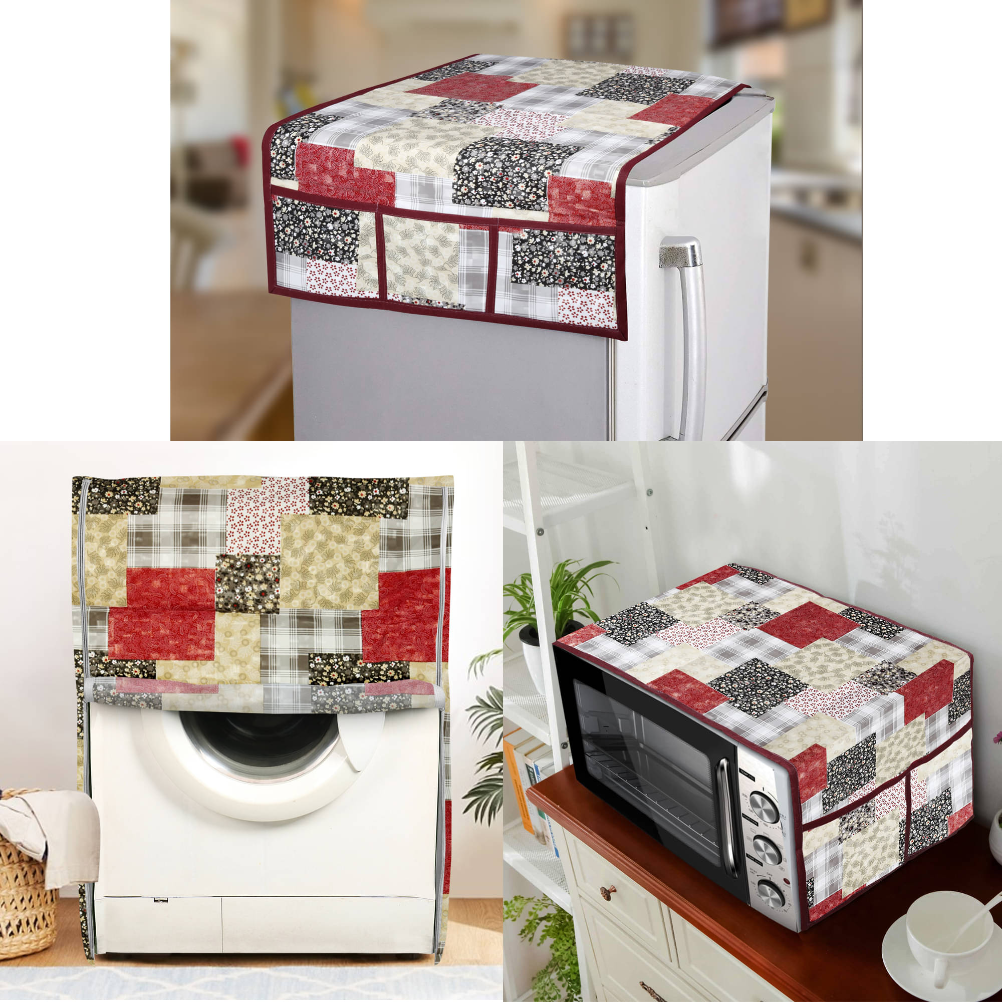     			E-Retailer Set of 3 PVC Multi Fridge Top Cover