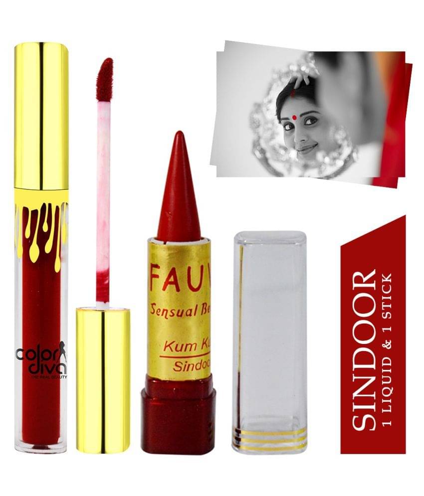     			Fauve Waterproof & Long Lasting Red Sindoor Stick on Pack of 2 13 g