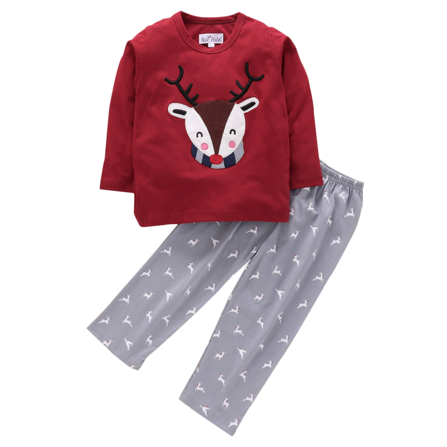     			Nite Flite Pack of 1 Boys 100% Cotton Nightsuit Set ( Multi Color )