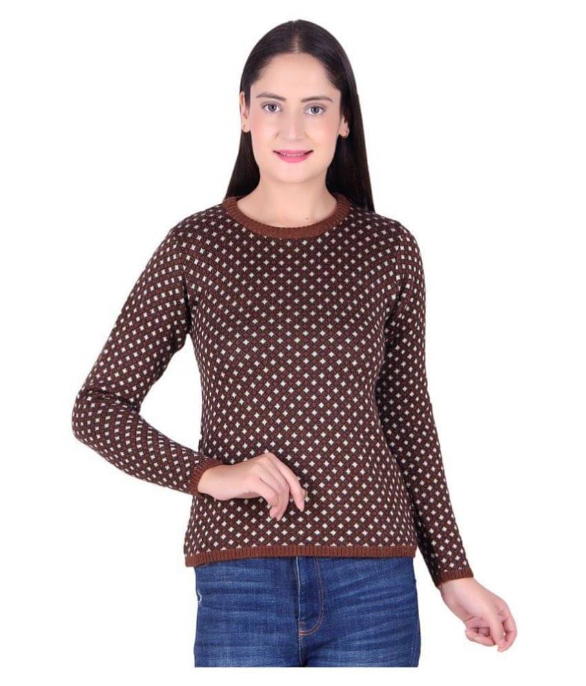 Ogarti Woollen Brown Pullovers     			Ogarti Woollen Brown Pullovers