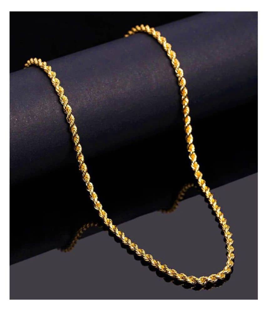 H M PRODUCT Gold Plated Chain ( Set of 1 )