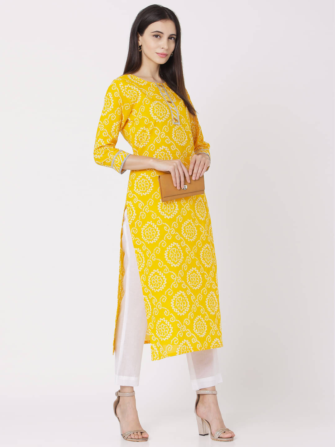Aarrah Multicoloured Cotton Straight Kurti Aarrah Multicoloured Cotton Straight Kurti