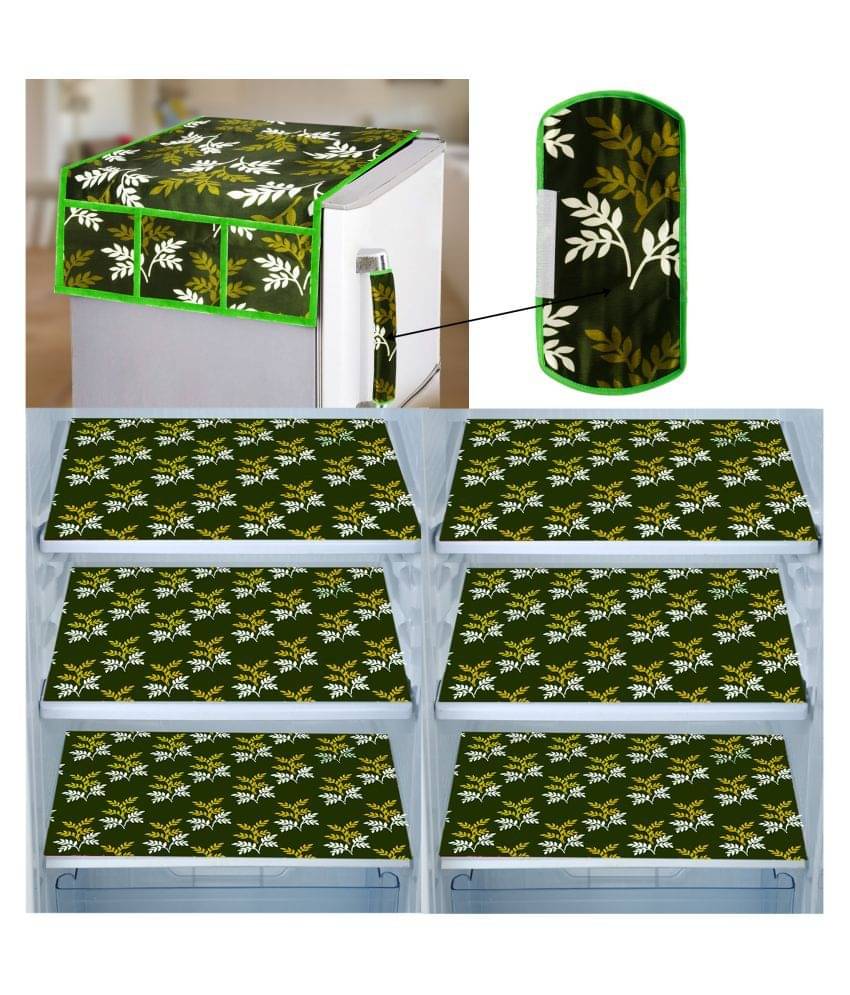     			E-Retailer Set of 8 PVC Green Fridge Top Cover