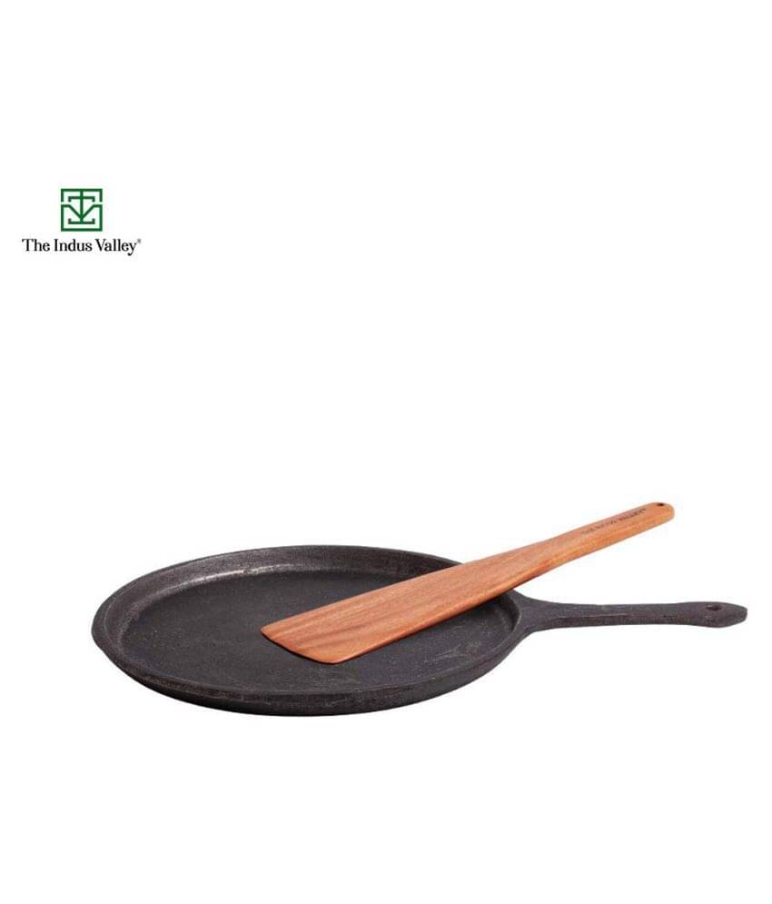     			The Indus Valley Neem Wood Flip Spatula + Cast Iron Tawa Tawa