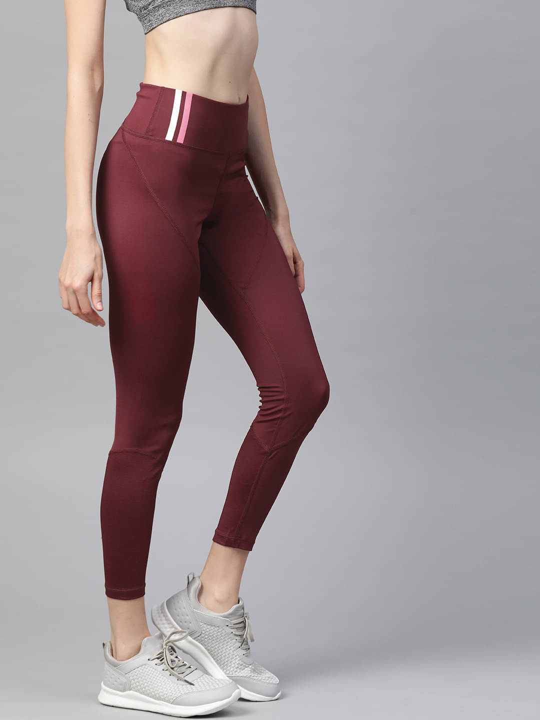     			Alcis Red Polyester Printed Tights