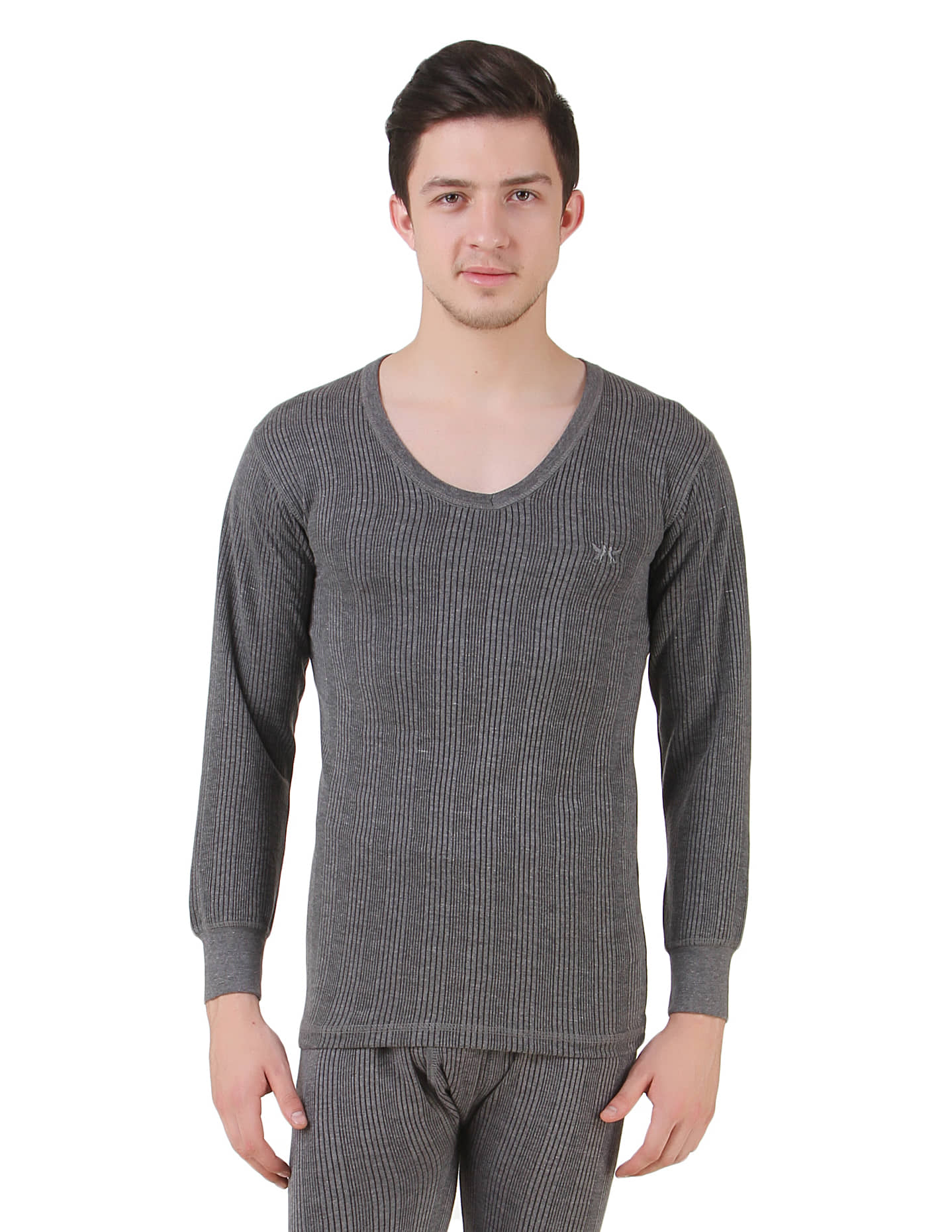 Hap Kings Pack of 1 Cotton Blend Thermal Tops For Men's ( Grey )